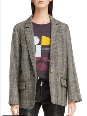 Isabel Marant Gray and Tan Charly Blazer